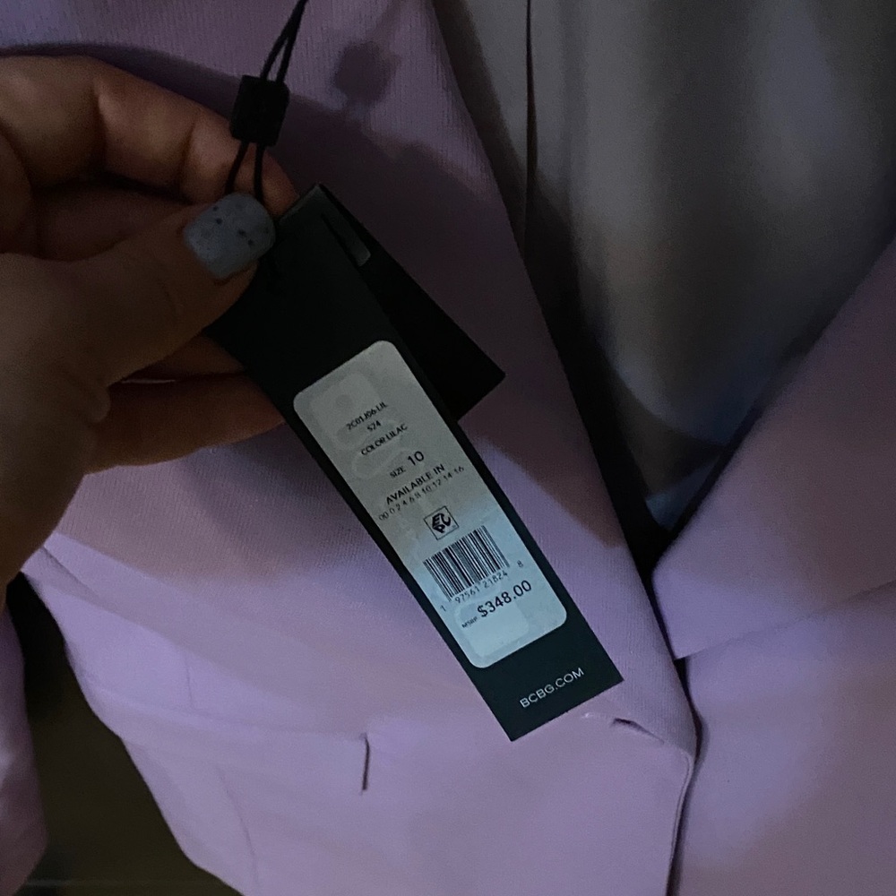 BCBGMaxAzria Lavender lilac Single-Button Tailored Blazer size 8 - Picture 7 of 7